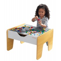 Masuta 2 in1 Lego cu Trenulet si sine din lemn- Masa activitati cu spatiu de stocare Kidkraft
